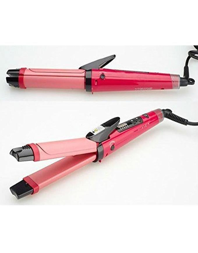 Nova 2-in-1 Hair Straightener & Curler – Model NH-2009, Quick Heat-Up Ceramic Plates for Smooth Straightening & Effortless Curls, Portable Dual-Use Styling Tool for All Hair Types