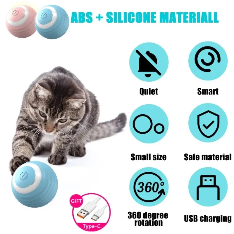 Smart 360° Rotating Cat & Dog Toy Ball