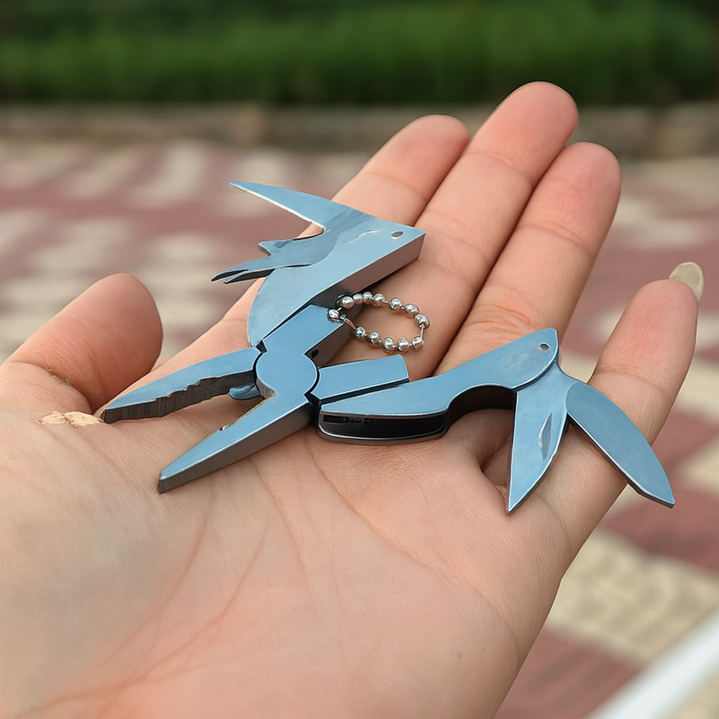 Stainless Steel Outdoor Portable Multitool Plier Knife Key Chain Screwdriver Mini Multi Tools With Leather Pouch For Camping, Hiking, And Everyday Use Rs 430